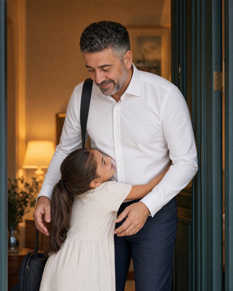 Kapıda biri seni bekliyor. Sarıl, gömleği düşünme.
